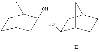 <strong>What is the relationship between alcohols I and II? They are:</strong> A)conformers. B)constitutional isomers. C)enantiomers. D)diastereomers. E)identical.