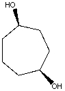 <strong> is properly named:</strong> A)1,4-Cycloheptanediol B)1,5-Cycloheptanediol C)(1R,4R)-1,4-Cycloheptanediol D)(1R,4S)-1,4-Cycloheptanediol E)(1S,4S)-1,4-Cycloheptanediol