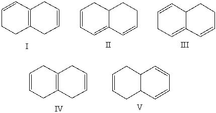 <strong>Which alkene would you expect to have the lowest heat of hydrogenation? </strong> A)I B)II C)III D)IV E)V