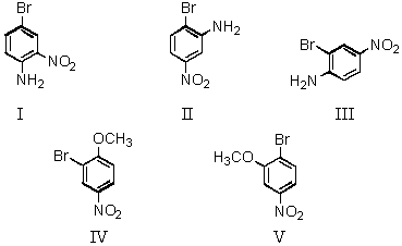 <strong>2-Bromo-5-nitroaniline is: </strong> A)I B)II C)III D)IV E)V