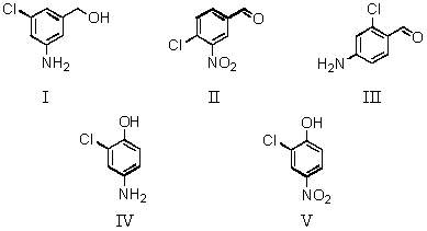 <strong>4-Amino-2-chlorophenol is: </strong> A)I B)II C)III D)IV E)V