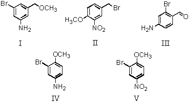 <strong>4-Amino-2-bromoanisole is: </strong> A)I B)II C)III D)IV E)V