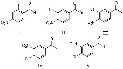 <strong>3-Chloro-4-nitrobenzoic acid is: </strong> A)I B)II C)III D)IV E)V
