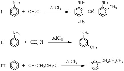 <strong>Which of the following reactions would give the product(s)indicated in substantial amounts (i.e.,in greater than 50% yield)? </strong> A)I B)II C)III D)All of these choices. E)None of these choices.