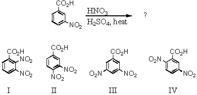 <strong>What would be the major product(s)of the following reaction? </strong> A)I B)II C)III D)IV E)Approximately equal amounts of II and IV.