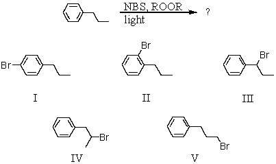 What would be the major product of the following reaction?