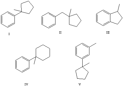 The reaction of benzene with in the presence of anhydrous aluminum chloride produces principally which of these?