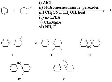 What product would result from the following series of reactions,