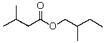 <strong>A correct name for is:</strong> A)2-Methylbutyl 2-methylbutanoate B)2-Methylbutyl 3-methylbutanoate C)3-Methylbutyl isovalerate D)Isopentyl isovalerate E)Isopentyl isobutyrate