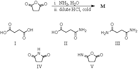 <strong>Predict the major organic product of the reaction sequence, </strong> A)I B)II C)III D)IV E)V