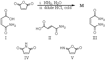 <strong>Predict the major organic product of the reaction sequence, </strong> A)I B)II C)III D)IV E)V