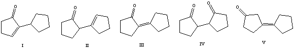 <strong>The aldol reaction of cyclopentanone produces which of these self-condensation products? </strong> A)I B)II C)III D)IV E)V