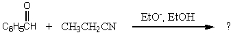 <strong>What would be the product of the following reaction? </strong> A)C<sub>6</sub>H<sub>5</sub>CH=CHCH<sub>2</sub>CN B) C) D) E)