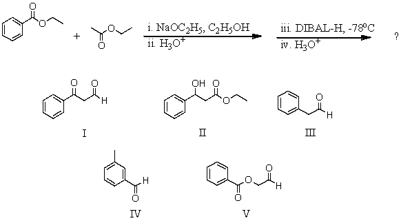 What would be the product of the following sequence?  