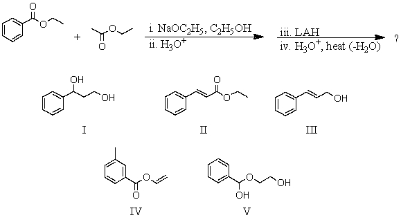 What would be the product of the following sequence?  