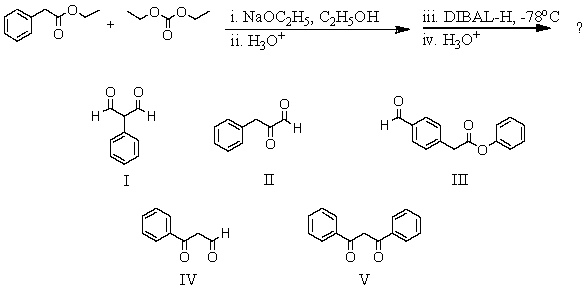What is the expected product from the following reaction sequence?