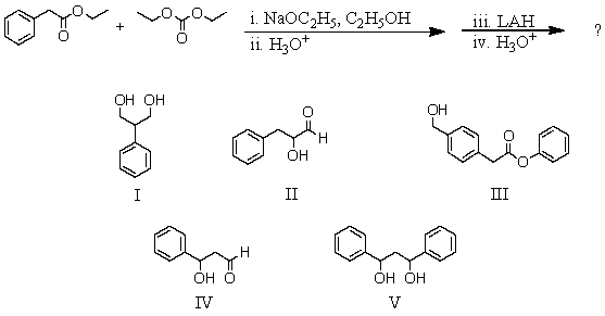 What is the expected product from the following reaction sequence?
