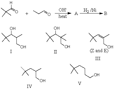 What would be the major product,B,of the following reaction sequence?