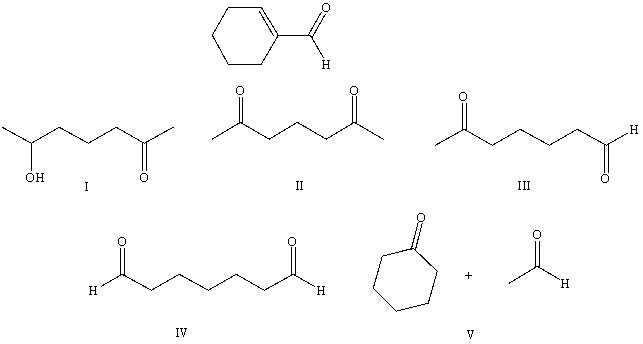 What starting compound(s)would you use in an aldol reaction to prepare as the major product: