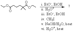 What is the final product of the following reaction sequence? Give structural details of all significant intermediates.