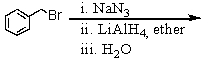 <strong>Which of the following reactions would yield C<sub>6</sub>H<sub>5</sub>CH<sub>2</sub>NH<sub>2</sub>?</strong> A) B) C) D)All of these choices. E)Two of these choices.
