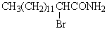 <strong>What would be the product,X,of the following reaction sequence? </strong> A) B) C)CH<sub>3</sub>(CH<sub>2</sub>)<sub>11</sub>CH<sub>2</sub>NH<sub>2</sub> D)CH<sub>3</sub>(CH<sub>2</sub>)<sub>12</sub>CONH<sub>2</sub> E)CH<sub>3</sub>(CH<sub>2</sub>)<sub>12</sub>COBr