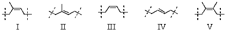 <strong>Which is the repeating unit of natural rubber? </strong> A)I B)II C)III D)IV E)V