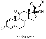 <strong>Shown below is the formula for the antiinflammatory drug called prednisone.What is a correct systematic name for prednisone? </strong> A)17 \infty ,21-Dihydroxypregna-1,4-diene-3,11,20-trione B)17 \beta ,21-Dihydroxypregna-1,4-diene-3,11,20-trione C)17 \infty ,19-Dihydroxypregna-1,4-diene-3,11,20-trione D)17 \beta ,19-Dihydroxypregna-1,4-diene-3,11,20-trione E)17 \infty ,21-Dihydroandrostan-1,4-diene-3,11,20-trione