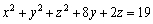 Find the center and radius of the sphere.