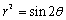 Convert the polar equation to rectangular form.