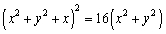 Sketch a graph of the rectangular equation. [Hint: First convert the equation to polar coordinates.]  <div style=padding-top: 35px> 