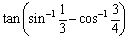 Find the exact value of the expression.  <div style=padding-top: 35px> 