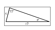 Use the Law of Sines to find .