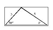  Use either the Law of Sines or the Law of Cosines to find  \theta  .   