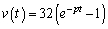 The air resistance of a free falling object is proportional to its velocity. Use the equation of downward velocity given by   , where   is time and   is measured in ft/s, to find the following. (a) The initial velocity of the object. (b) The velocity of the object after   s and   s, if   . (c) The object's maximum or terminal velocity, and a graph of the object's velocity.<div style=padding-top: 35px> 