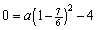In order to find , find the midpoint between the points and . . Since the function passes through the point , we can find by substituting these values in the equation . Thus the quadratic function is .
