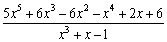 Find the quotient and remainder of using long division.
