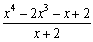 Find the quotient and remainder of using synthetic division.
