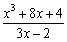 Find the quotient and remainder of using synthetic division.