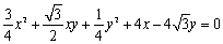Use the discriminant to determine if the graph of the equation is a parabola, an ellipse or a hyperbola, and then use a rotation of axes to eliminate the - term, and sketch the graph.