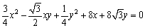 Use the discriminant to determine if the graph of the equation, is a parabola, an ellipse or a hyperbola, then use a rotation of axes to eliminate the - term, and sketch the graph.