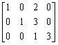 Determine whether the matrix is in echelon or reduced echelon form. Write the corresponding system of equations.