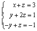 Solve the system of linear equations.