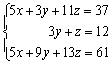 Solve the system of linear equations.