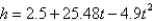 <strong>The height (in meters) of a projectile shot vertically upward from a point   m above ground level with an initial velocity of 25.48 m/s is   after t seconds. a) When does the projectile reach its maximum height? b) What is the maximum height?</strong> A)   B)   C)   D)   E)   <div style=padding-top: 35px> 