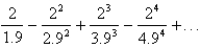 <strong>Find the sum of the series.  </strong> A)   B)   C)   D)   E)   <div style=padding-top: 35px> 