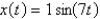 <strong>A spring with a 3-kg mass is held stretched 0.9 m beyond its natural length by a force of 30 N. If the spring begins at its equilibrium position but a push gives it an initial velocity of m/s, find the position x(t) of the mass after t seconds.</strong> A) B) C) D) E)