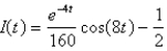 <strong>A series circuit consists of a resistor , an inductor with , a capacitor with , and a -V battery. If the initial charge is 0.0008 C and the initial current is 0, find the current I(t) at time t.</strong> A) B) C) D) E)