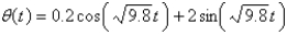<strong>The figure shows a pendulum with length L and the angle from the vertical to the pendulum. It can be shown that , as a function of time, satisfies the nonlinear differential equation where we can use the linear approximation </strong> A) B) C) D) E)