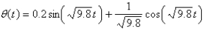 <strong>The figure shows a pendulum with length L and the angle from the vertical to the pendulum. It can be shown that , as a function of time, satisfies the nonlinear differential equation where we can use the linear approximation </strong> A) B) C) D) E)